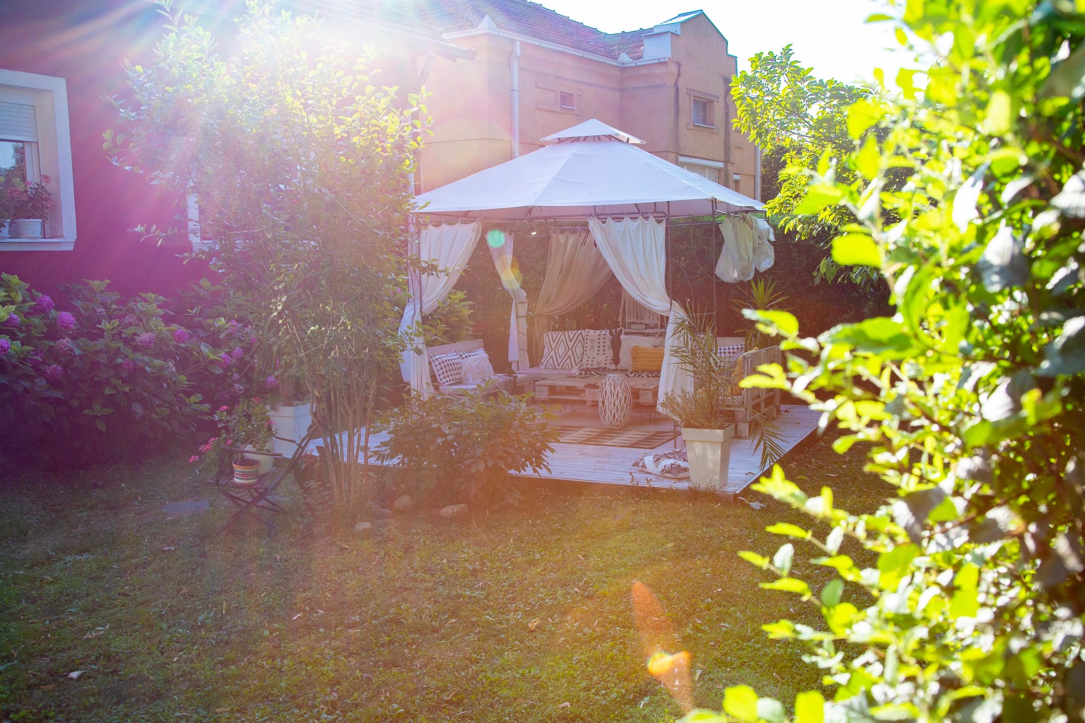Outdoor hot tub space representing ownership and operating costs
